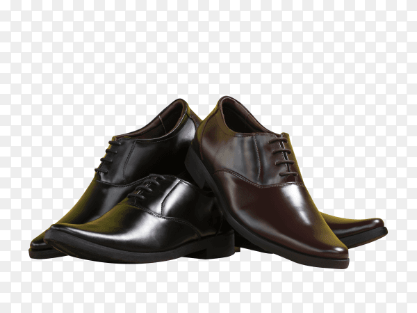 A lot of men's shoes on transparent background PNG
