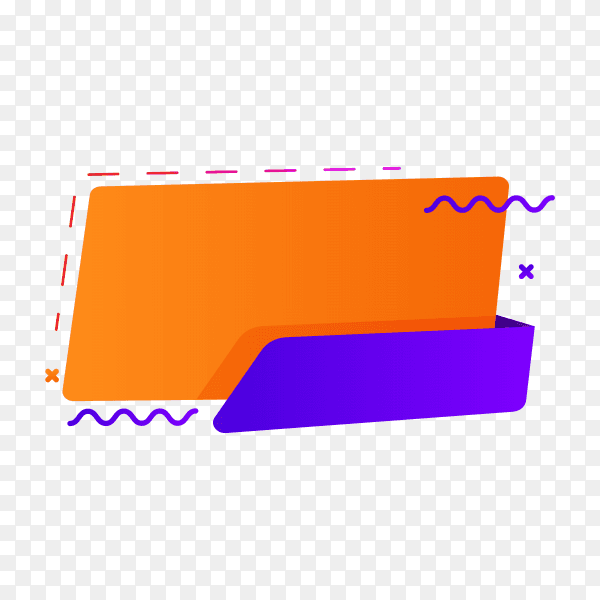 Abstract geometric banner on transparent background PNG