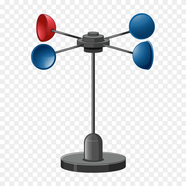 Anemometer isolated on transparent background PNG