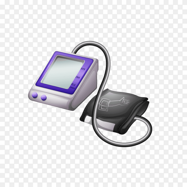 Automatic blood pressure monitor on transparent background PNG
