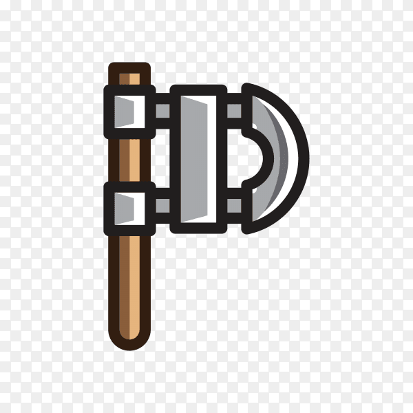 Axe for creating video game hand drawn premium vector PNG