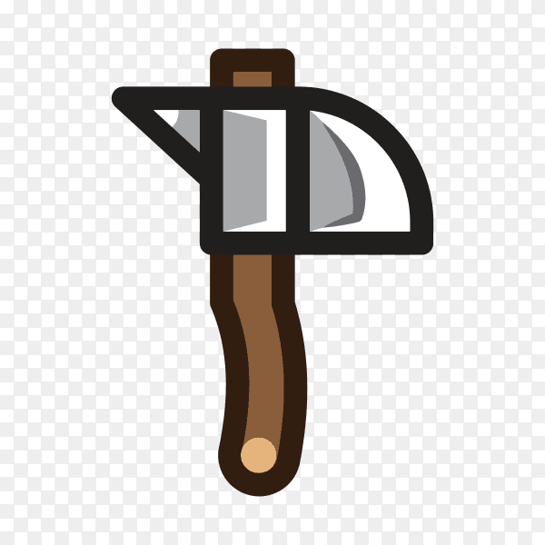 Axe for creating video game isolated Clipart PNG