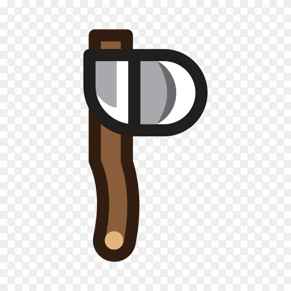 Axe for creating video game isolated premium vector PNG
