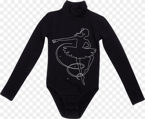Ballet leotard in simple style for ballet class on transparent background PNG