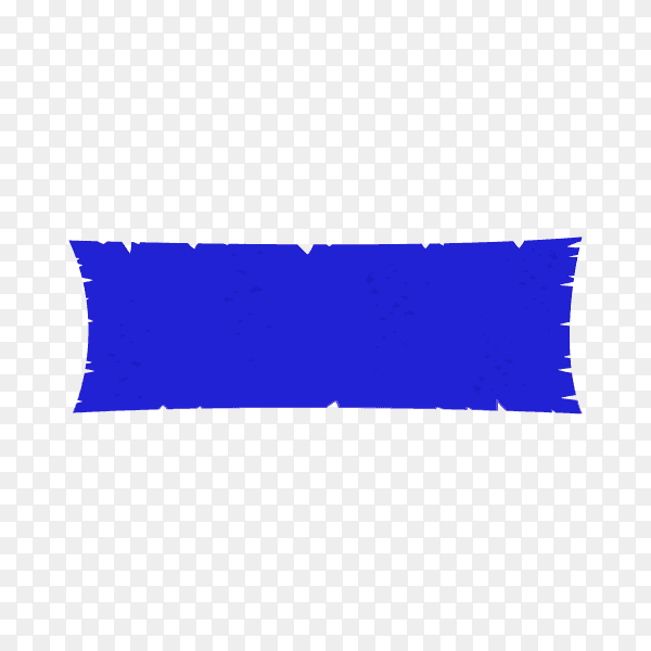Banner template in blue color on transparent background PNG