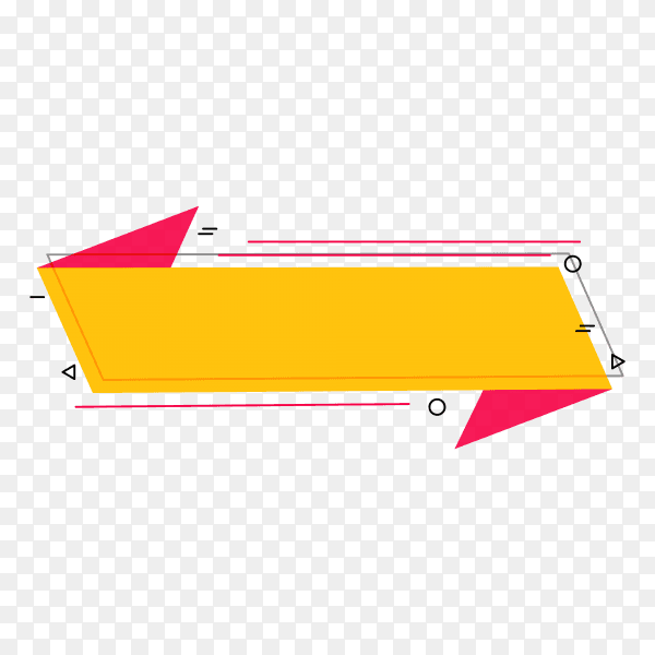 Banner template in flat design on transparent background PNG
