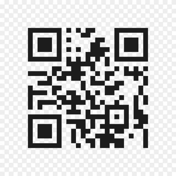 QR Icon design on transparent background PNG