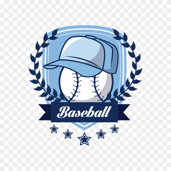 Baseball championship card on transparent background PNG