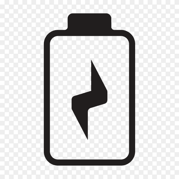 Battery Charging icon on transparent background PNG