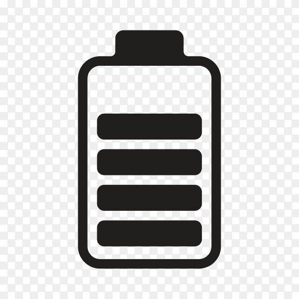 Battery charge icon on transparent background PNG