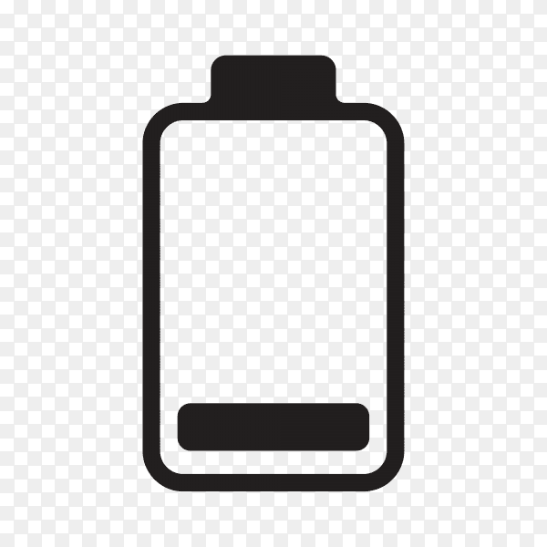 Battery icon illustration on transparent background PNG