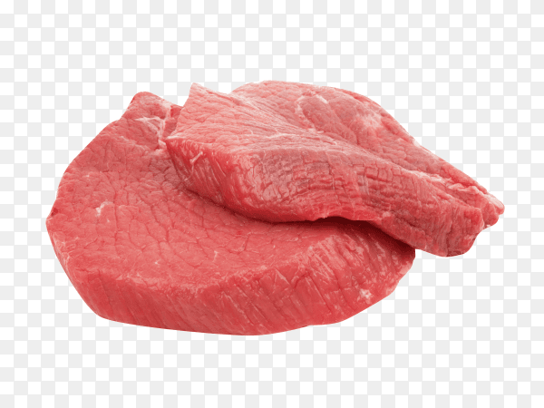 Bio fresh steak isolated on transparent PNG