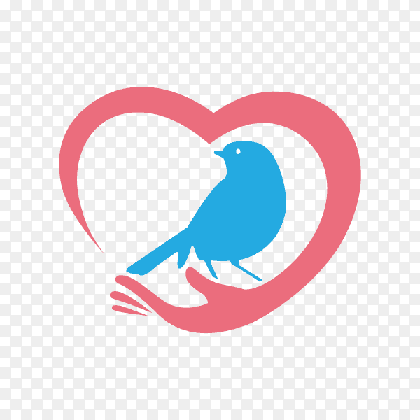 Bird logo isolated on transparent background PNG