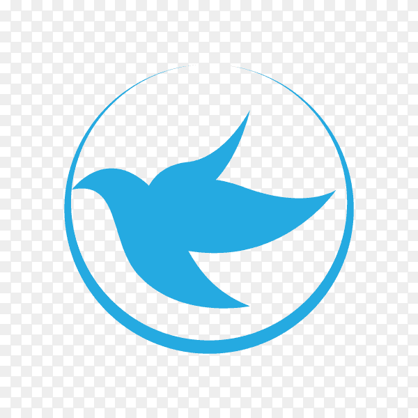 Bird logo template on transparent background PNG
