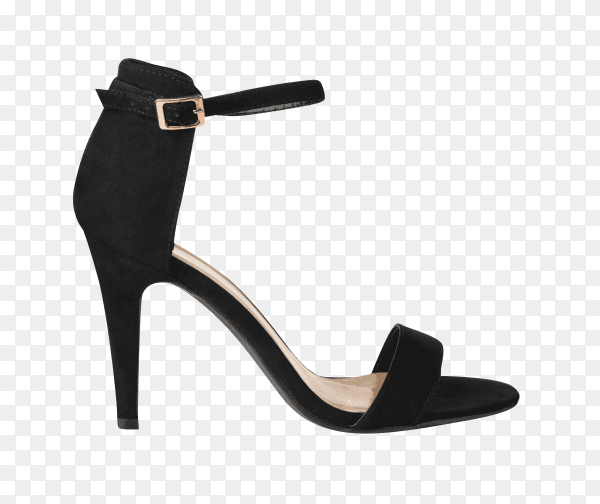 Black Beautiful fashion elegance and luxury high heel isolated on transparent background PNG
