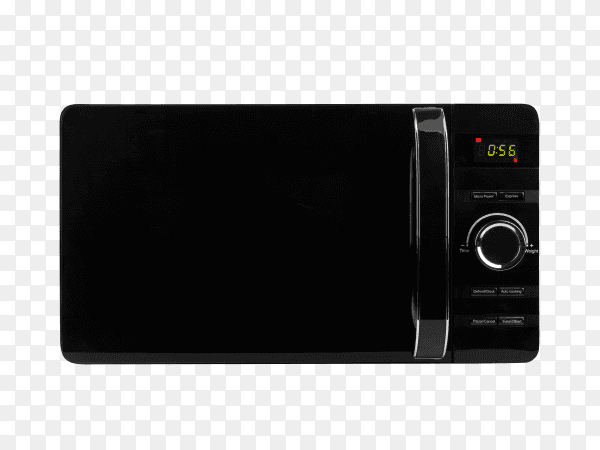 Black microwave isolated on transparent background PNG