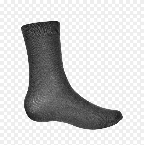 Black socks for clothing isolated on transparent background PNG