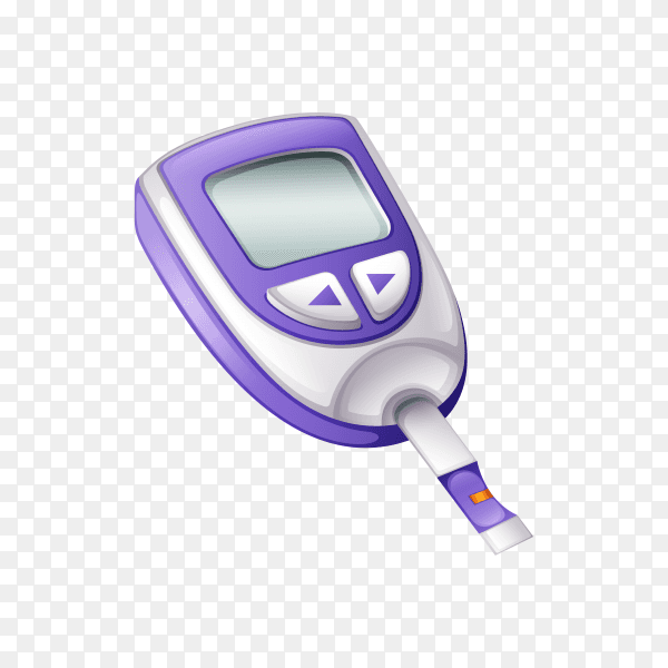Blood glucose meter device on transparent background PNG