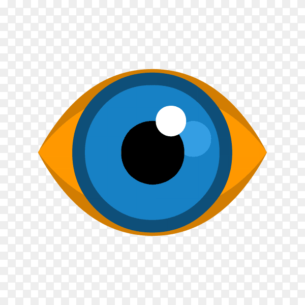 Blue Eye icon logo on transparent background PNG