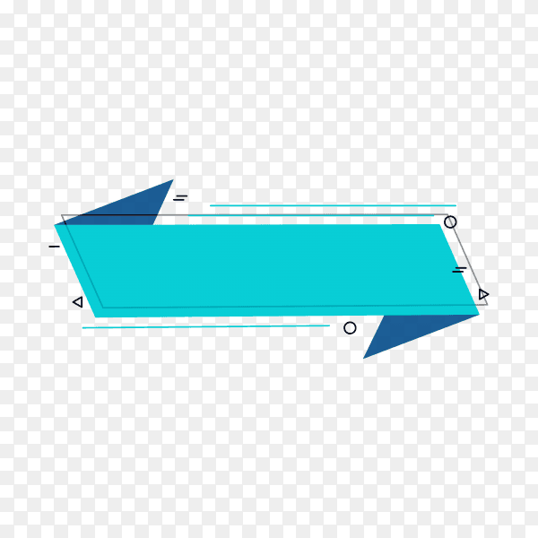 Blue empty banner premium vector PNG