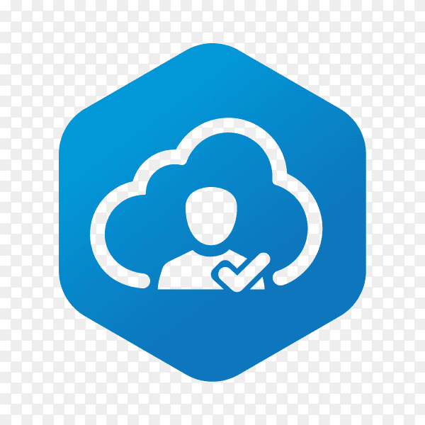 Blue web logo on transparent background PNG