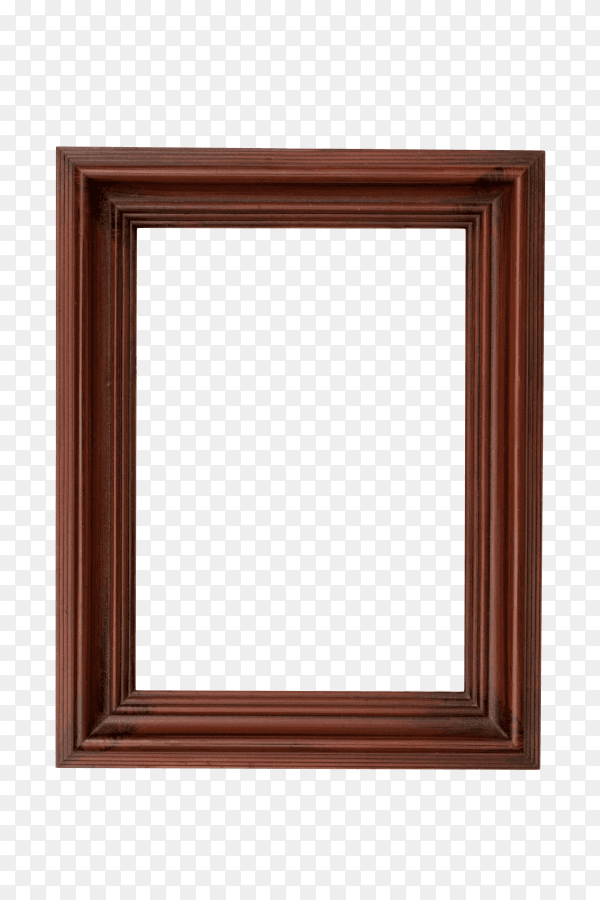 Brown frame isolated on transparent background PNG