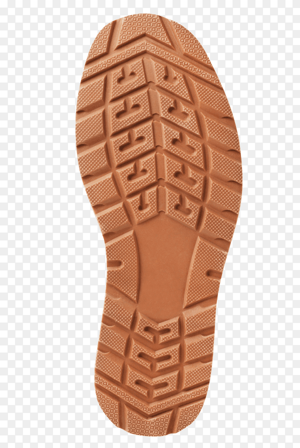 Brown shoe sole on transparent background PNG