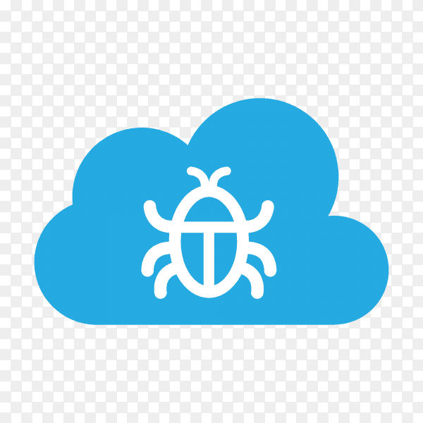 Bug icon style on transparent background PNG