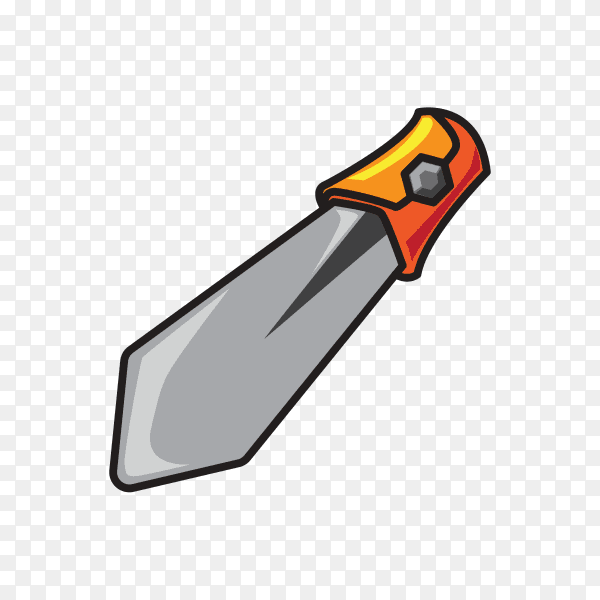 Cartoon Dagger isolated on transparent background PNG