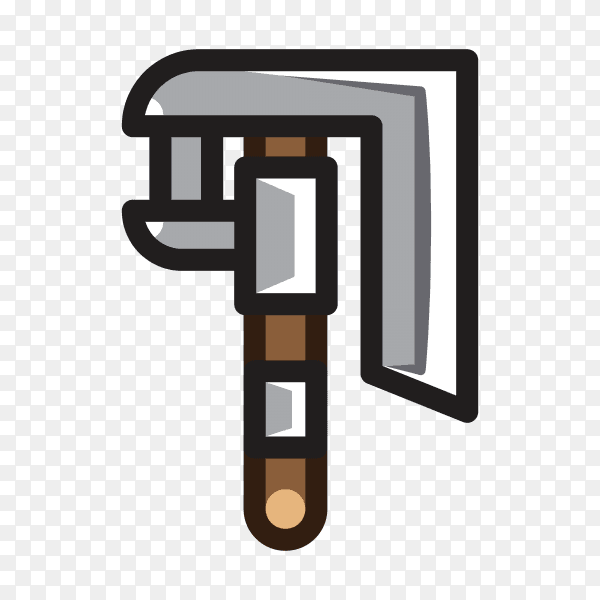 Cartoon Hand drawn Axe for creating video game Clipart PNG