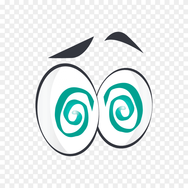 Cartoon eye isolated on transparent background PNG