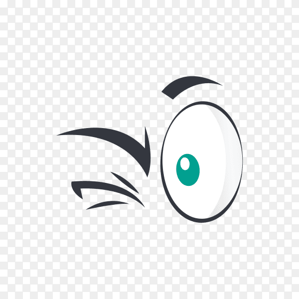 Cartoon eyes emotion character isolated premium vector PNG