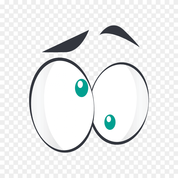 Cartoon scene with eyes on transparent background PNG