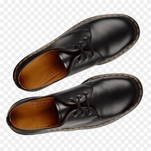 Close-up of elegant mens shoes on transparent background PNG