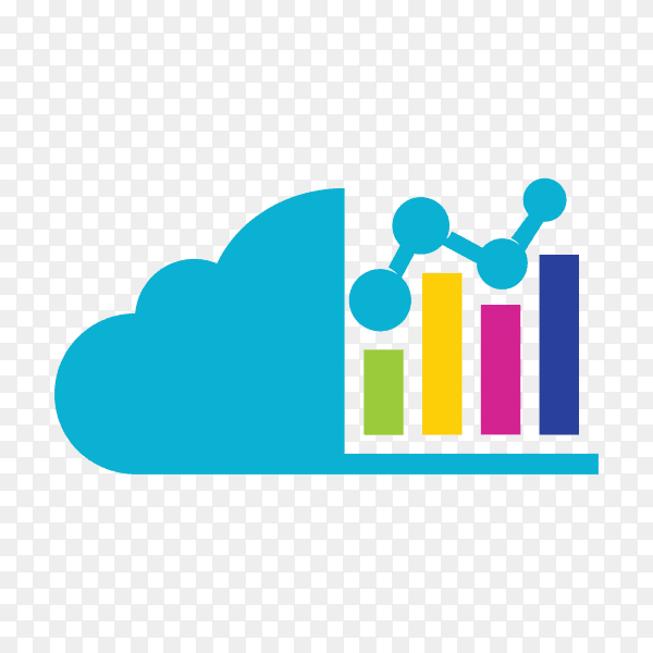Cloud investment logo on transparent background PNG