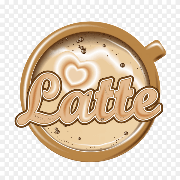 Coffee logo template on transparent background PNG