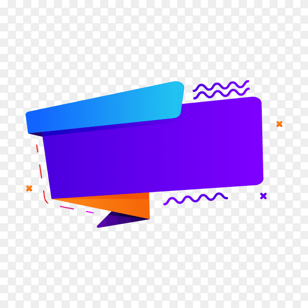 Colorful banner template on transparent background PNG