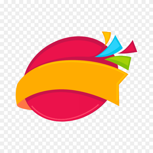 Colorful blank banner premium vector PNG