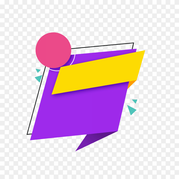 Colorful empty sale banner on transparent background PNG