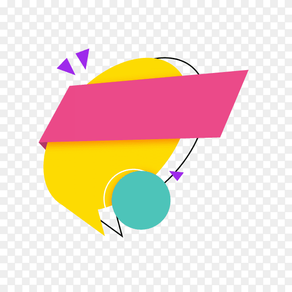 Colorful sale banner on transparent background PNG