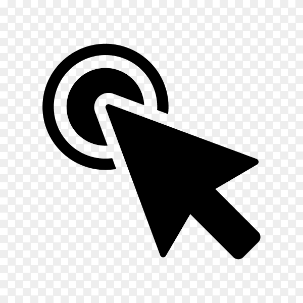 Computer mouse click cursor gray arrow icon . illustration on transparent background PNG