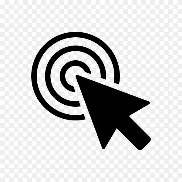 Computer mouse click cursor gray arrow icon premium vector PNG