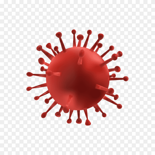 Coronavirus isolated realistic on transparent background PNG