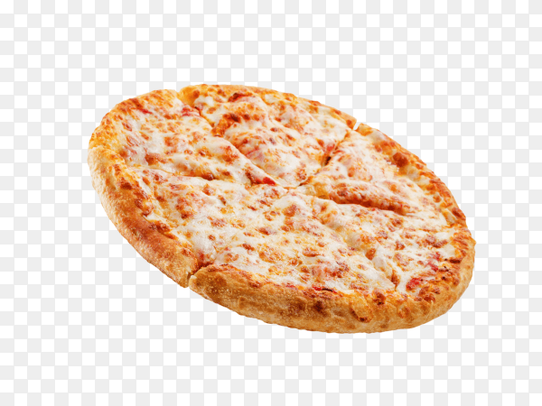 Delicious Pizza with cheese chicken on transparent background PNG