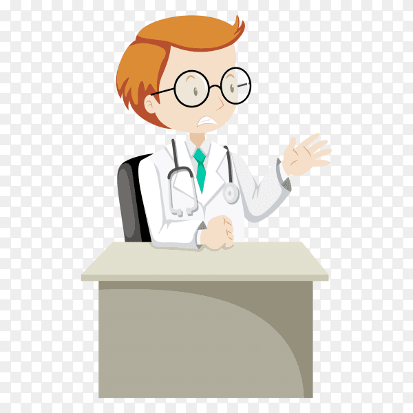 Doctor in uniform and stethoscope illustration premium vector PNG