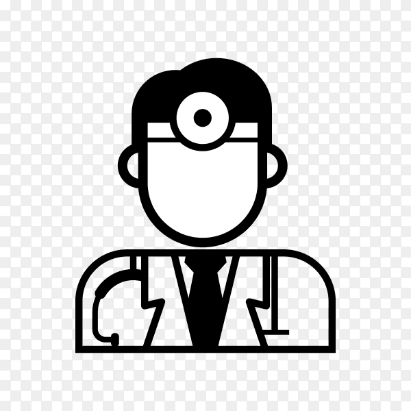 Doctor medical logo on transparent background PNG