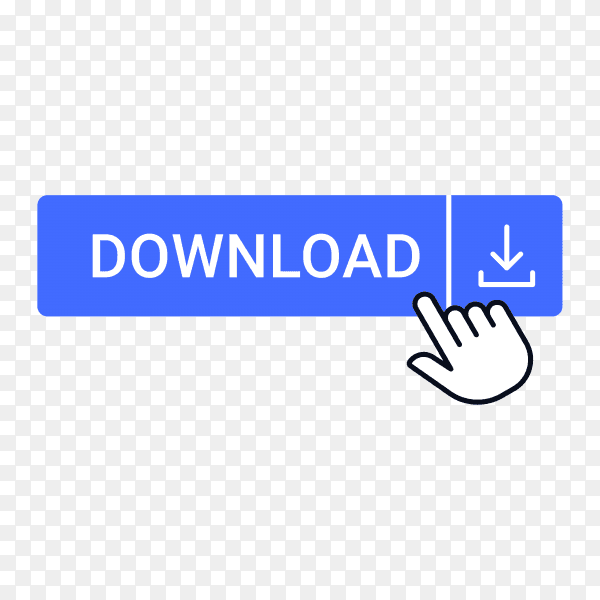 Download button with hand mouse on transparent background PNG