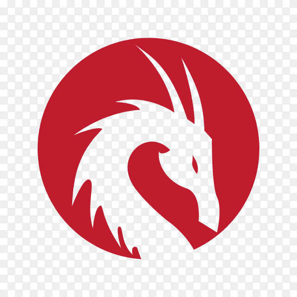 Dragon logo symbol on transparent background PNG