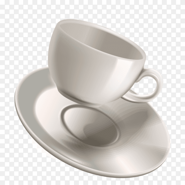 Empty coffee cup on transparent background PNG