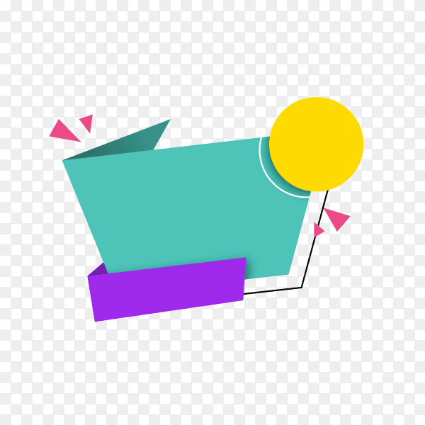 Empty colorful sale banner template on transparent background PNG